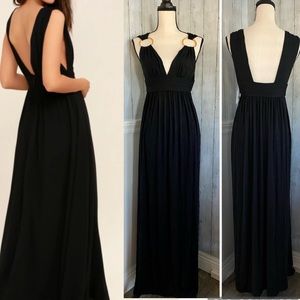 Milly Plunge V-Neck Maxi Dress